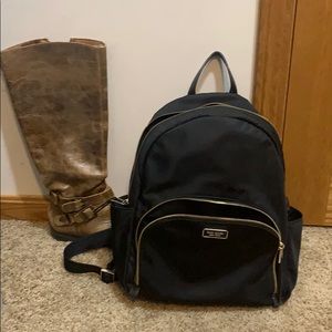 Black nylon Kate Spade bookbag purse.